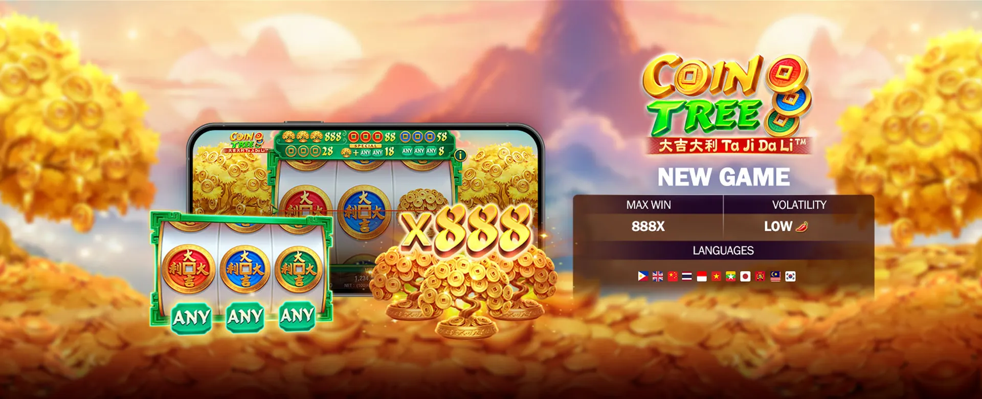 ph333 Official App on a smartphone, showcasing casino games with a gold and black theme